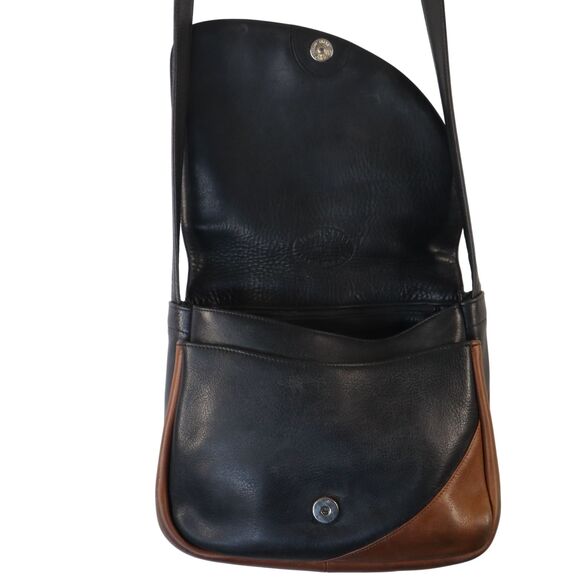 Frank Clegg Handcrafted Smooth Leather Flap Crossbody Shoulder Handbag Purse - Picture 6 of 16